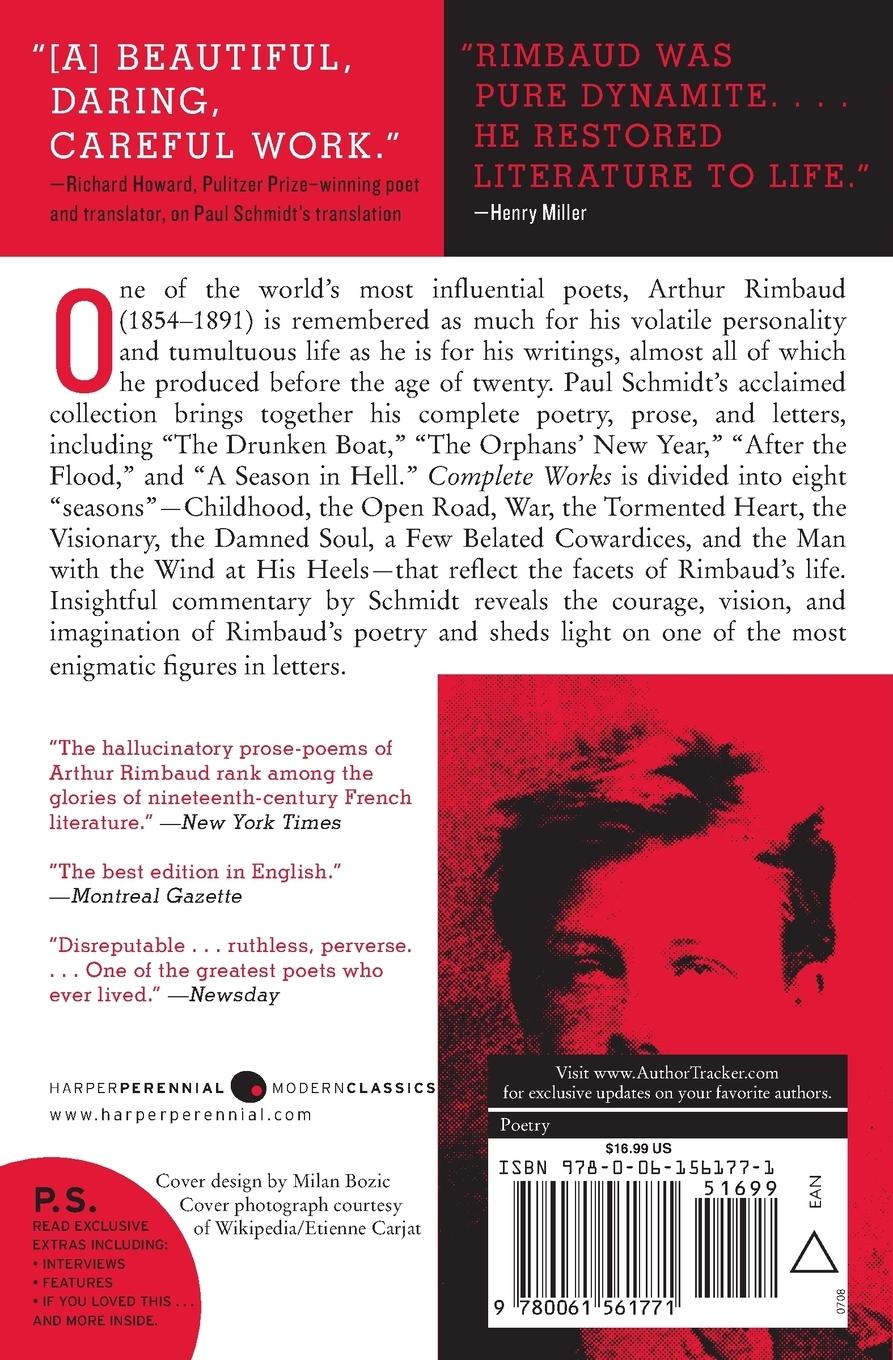 Rückseitencover Arthur Rimbaud