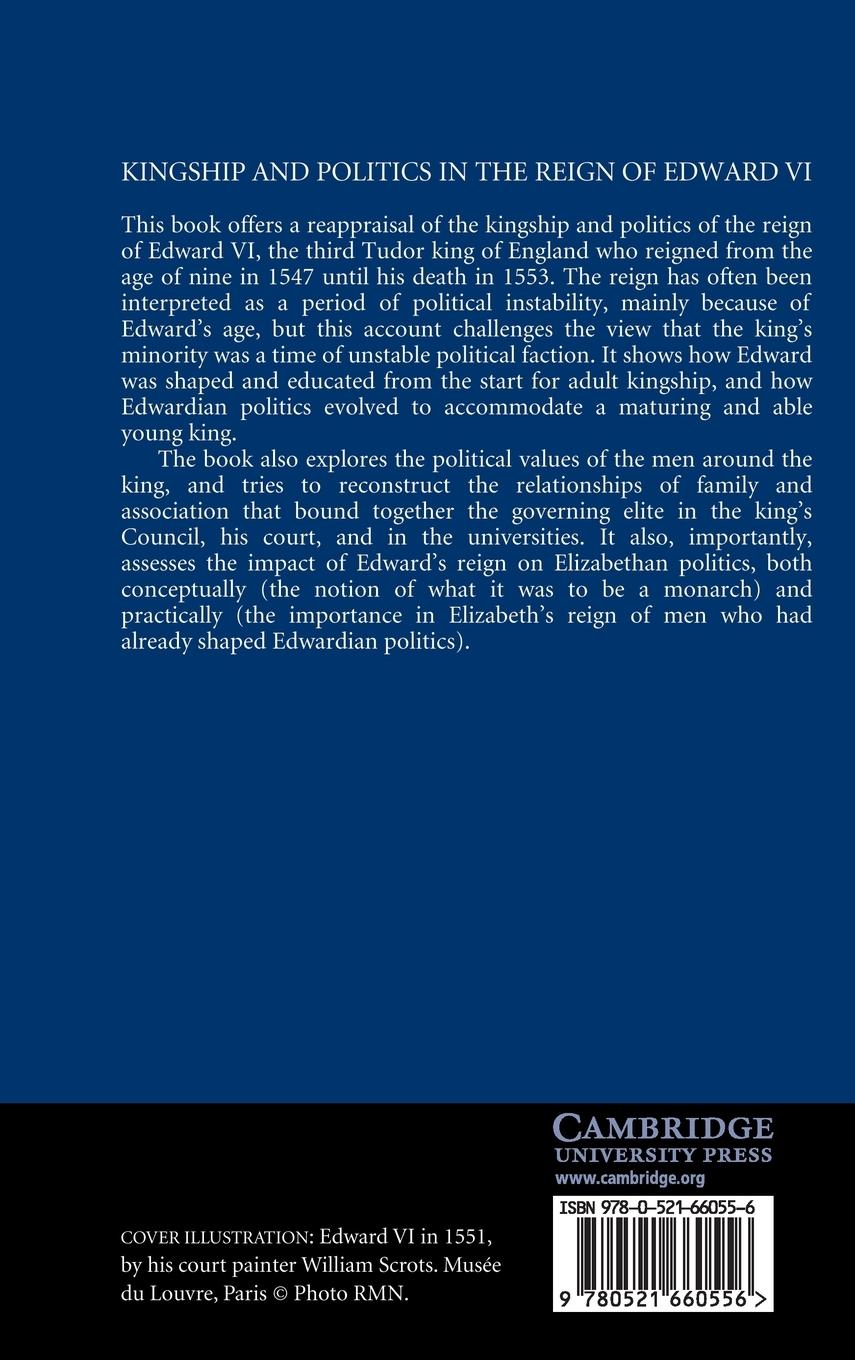 Rückseitencover Kingship and Politics in the Reign of Edward VI