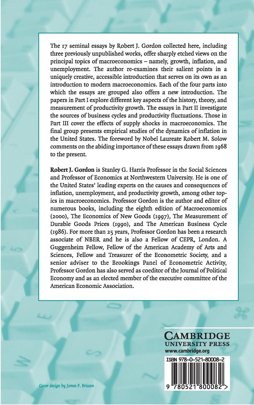 Rückseitencover Productivity Growth, Inflation, and             Unemployment