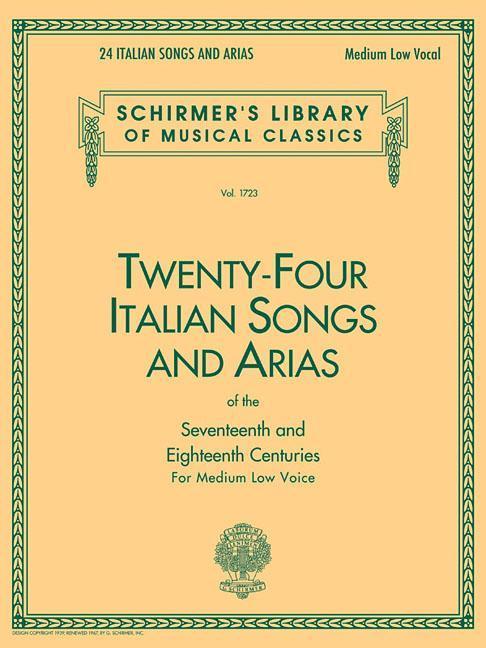 Vorderes Coverbild 24 Italian Songs & Arias of the 17th & 18th Centuries - Medium Low Voice Book