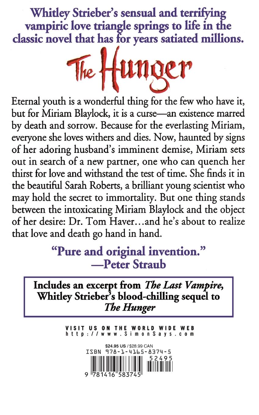 Rückseitencover The Hunger