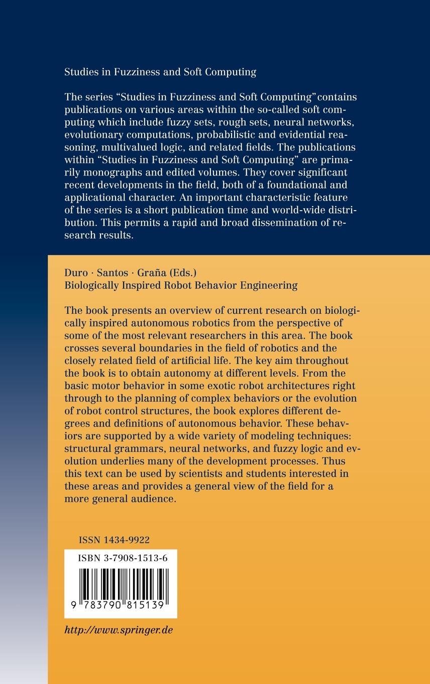 Rückseitencover Biologically Inspired Robot Behavior Engineering