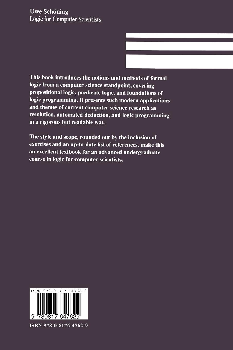 Rückseitencover Logic for Computer Scientists