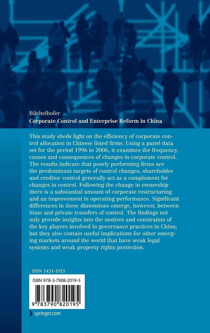 Rückseitencover Corporate Control and Enterprise Reform in China