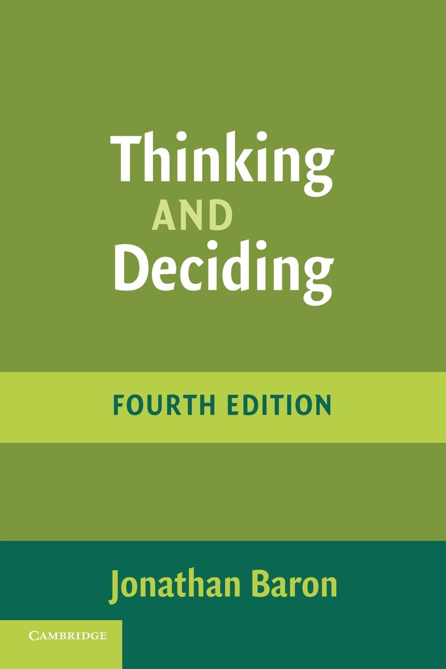 Vorderes Coverbild Thinking and Deciding 4ed