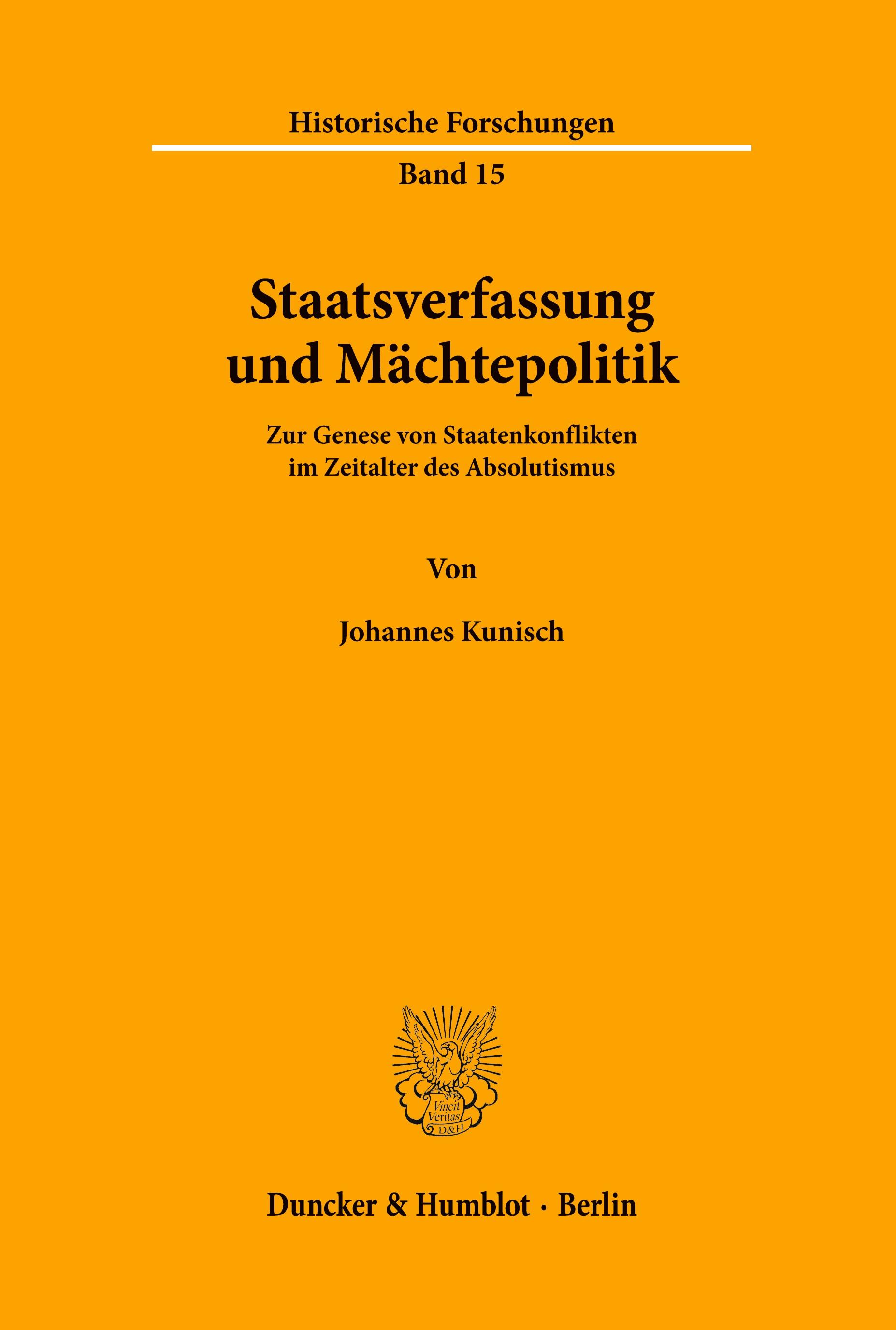 Vorderes Coverbild Staatsverfassung und Mächtepolitik.