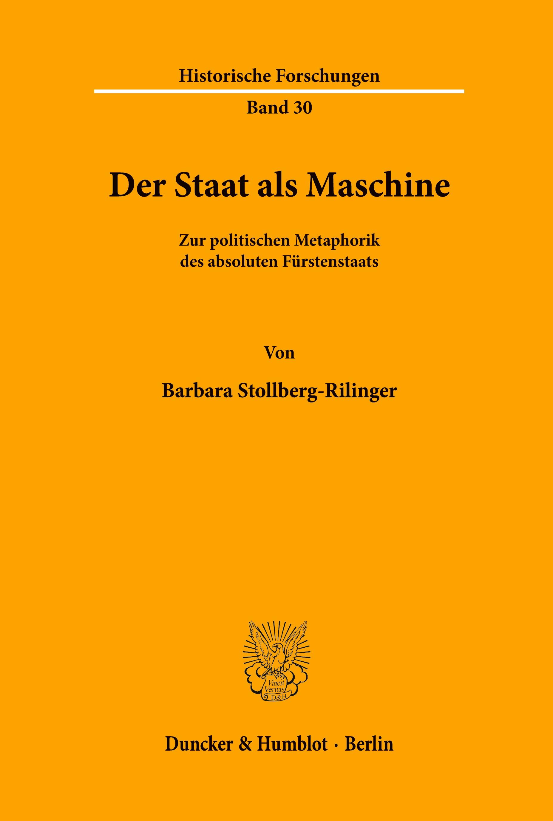 Vorderes Coverbild Der Staat als Maschine.