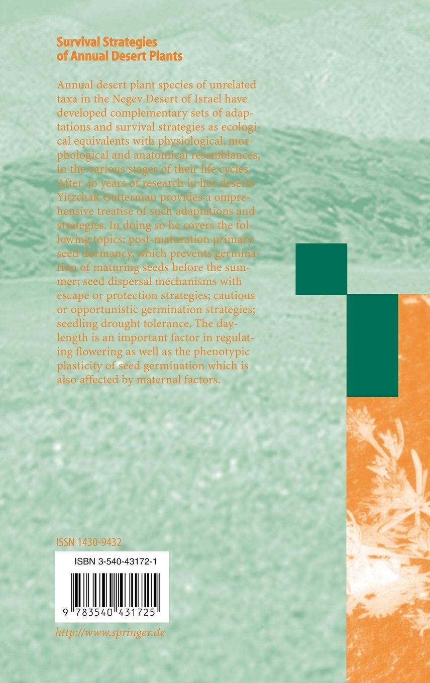 Rückseitencover Survival Strategies of Annual Desert Plants