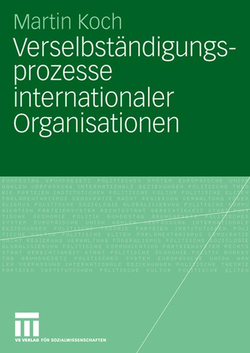 Vorderes Coverbild Verselbständigungsprozesse internationaler Organisationen