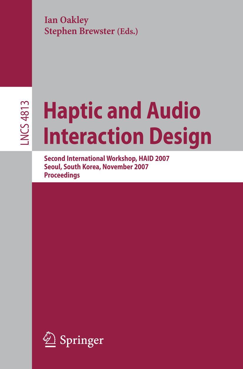 Vorderes Coverbild Haptic and Audio Interaction Design
