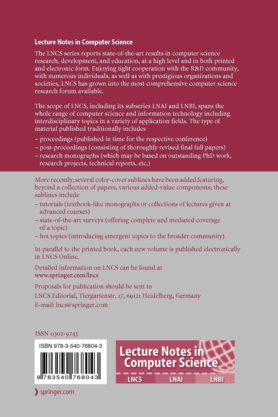 Rückseitencover HCI and Usability for Medicine and Health Care