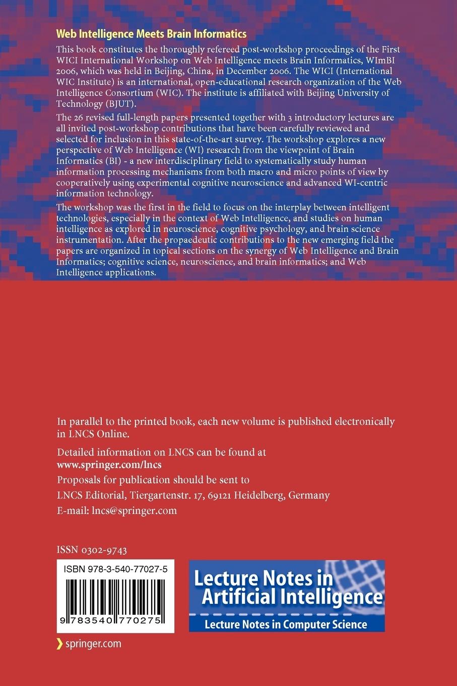 Rückseitencover Web Intelligence Meets Brain Informatics