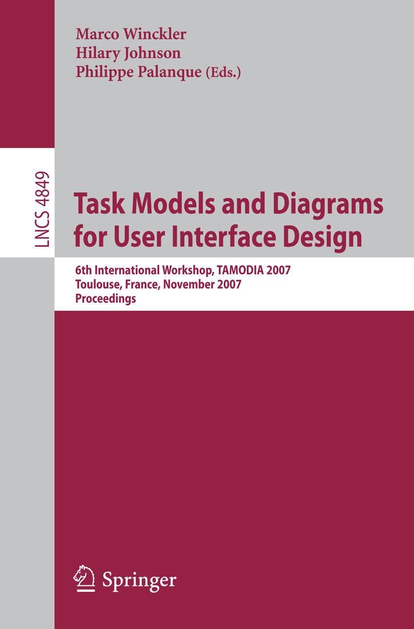 Vorderes Coverbild Task Models and Diagrams for User Interface Design