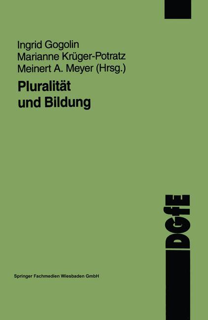 Vorderes Coverbild Pluralität und Bildung