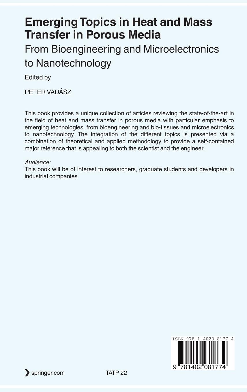 Rückseitencover Emerging Topics in Heat and Mass Transfer in Porous Media