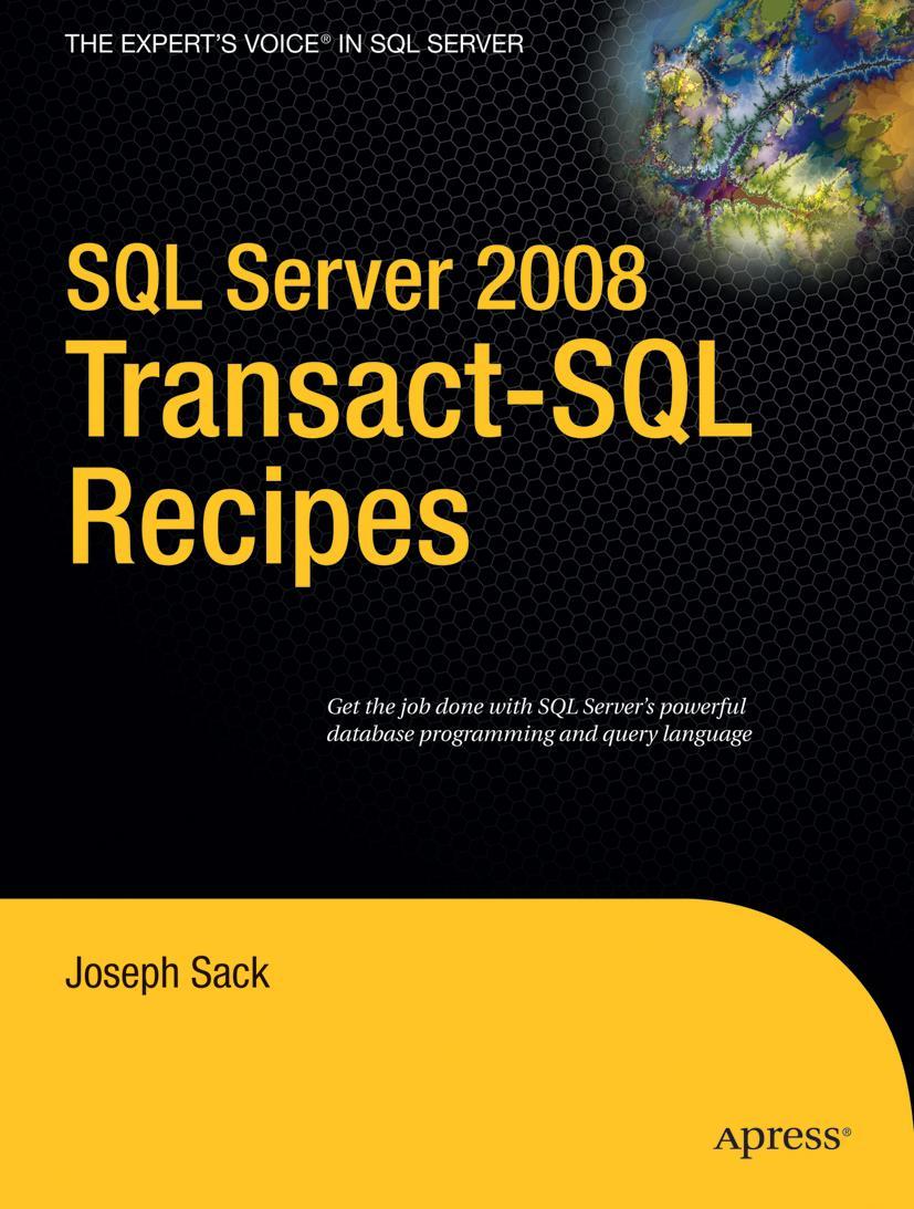 Vorderes Coverbild SQL Server 2008 Transact-SQL Recipes