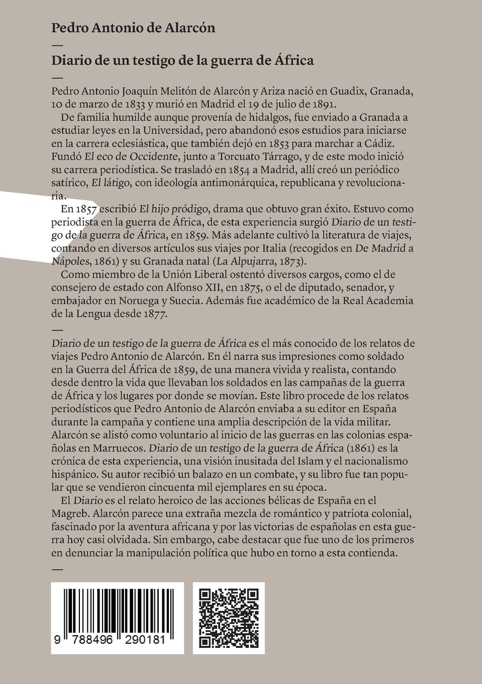 Rückseitencover Diario de un testigo de la guerra de África