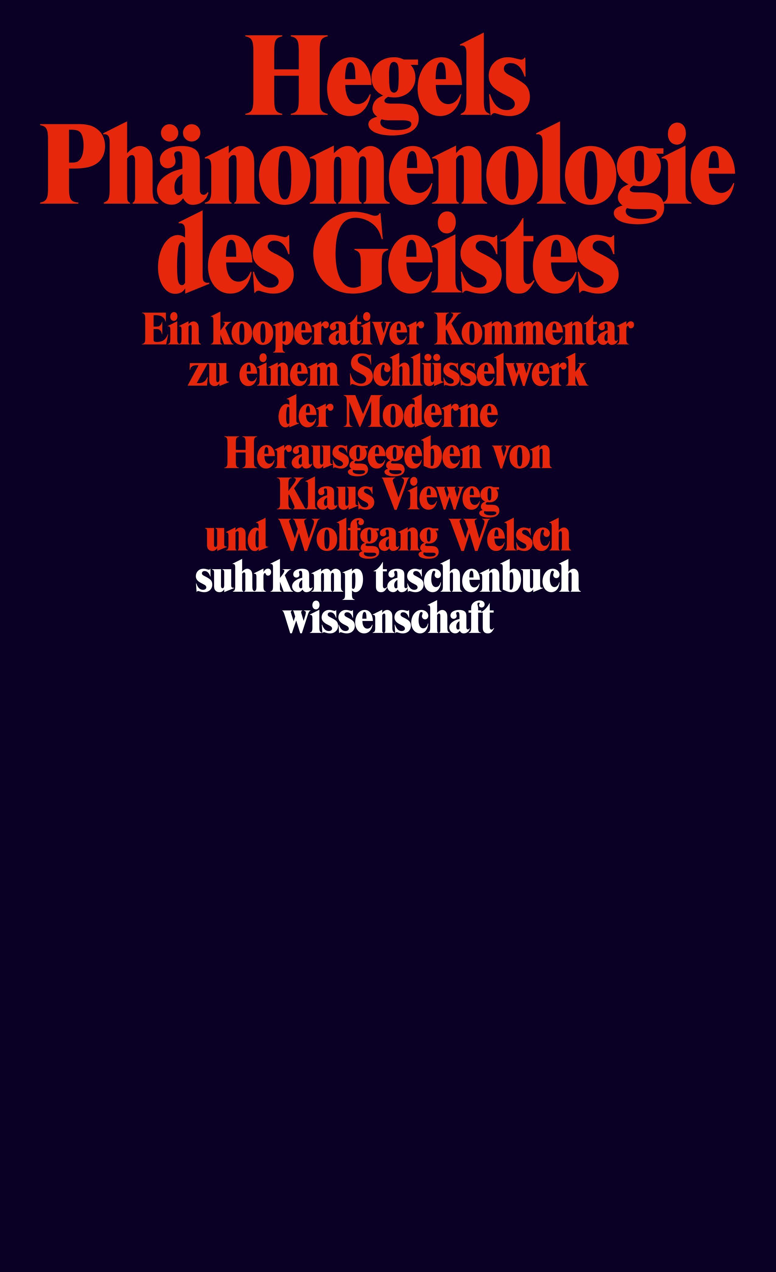 Vorderes Coverbild Hegels Phänomenologie des Geistes