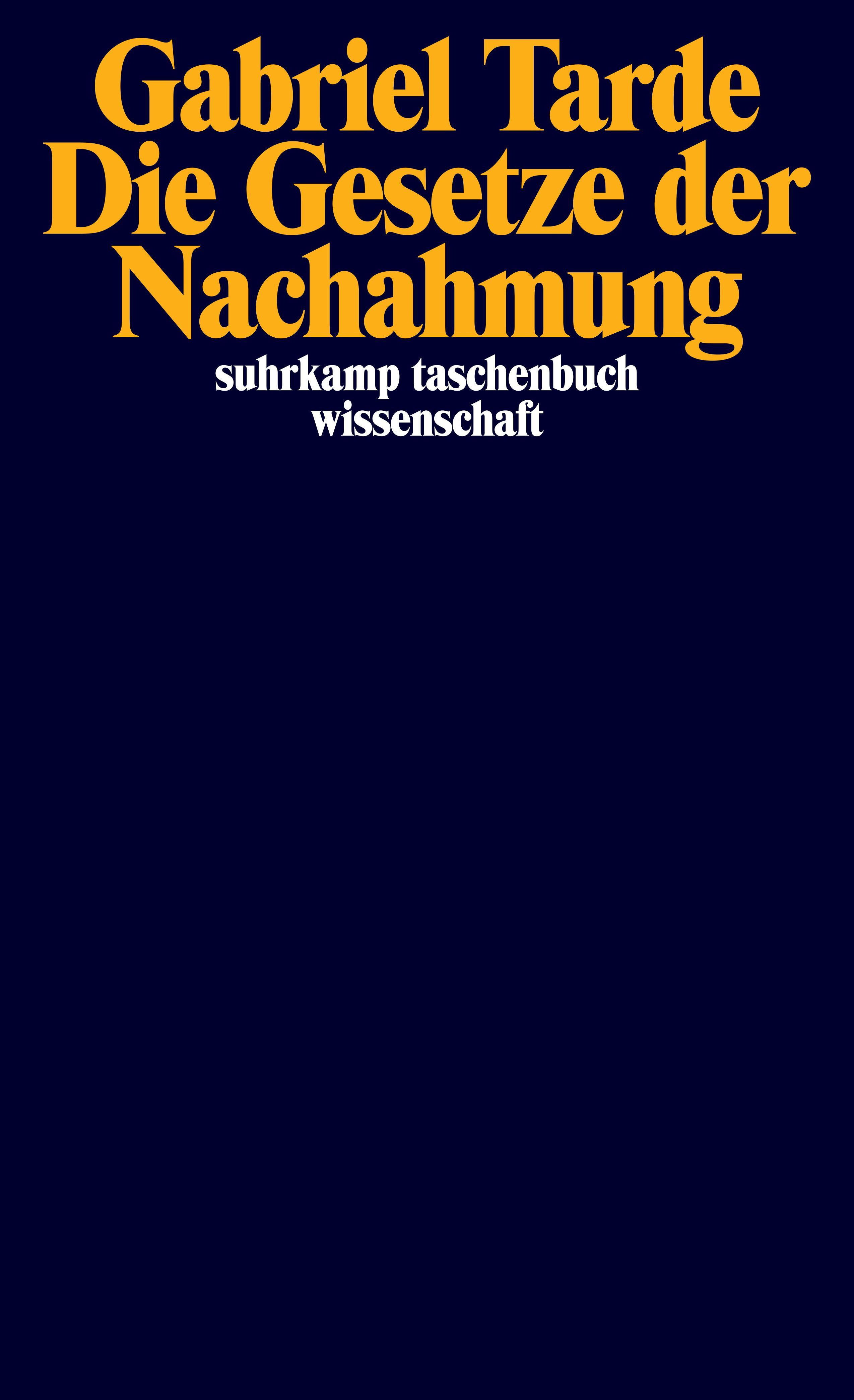 Vorderes Coverbild Die Gesetze der Nachahmung