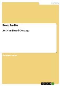 Vorderes Coverbild Activity-Based-Costing