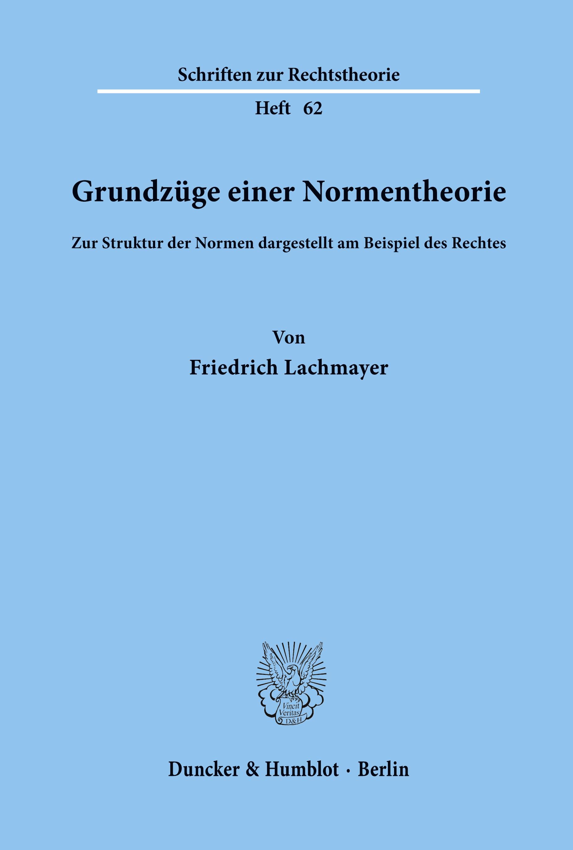 Vorderes Coverbild Grundzüge einer Normentheorie.