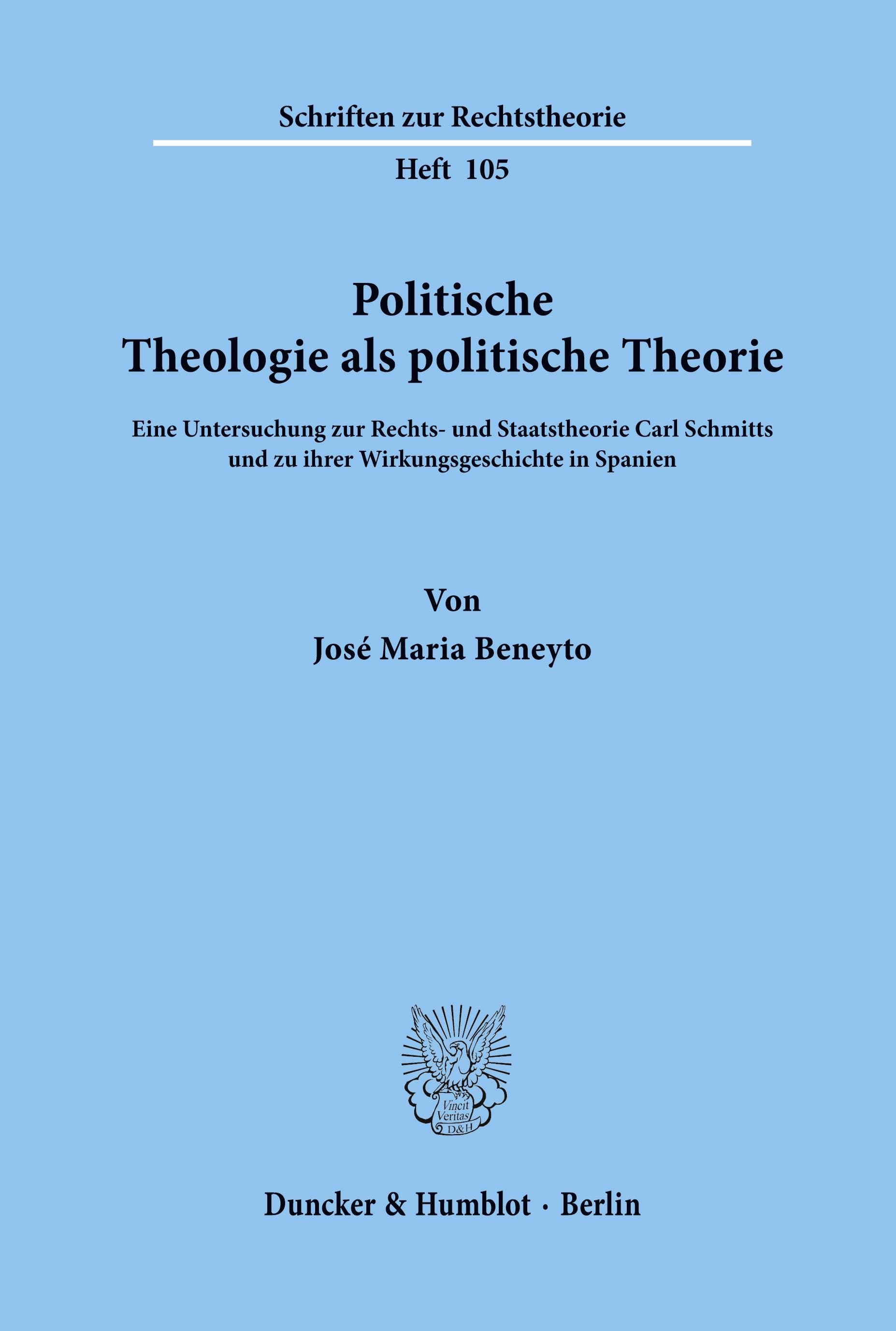 Vorderes Coverbild Politische Theologie als politische Theorie.