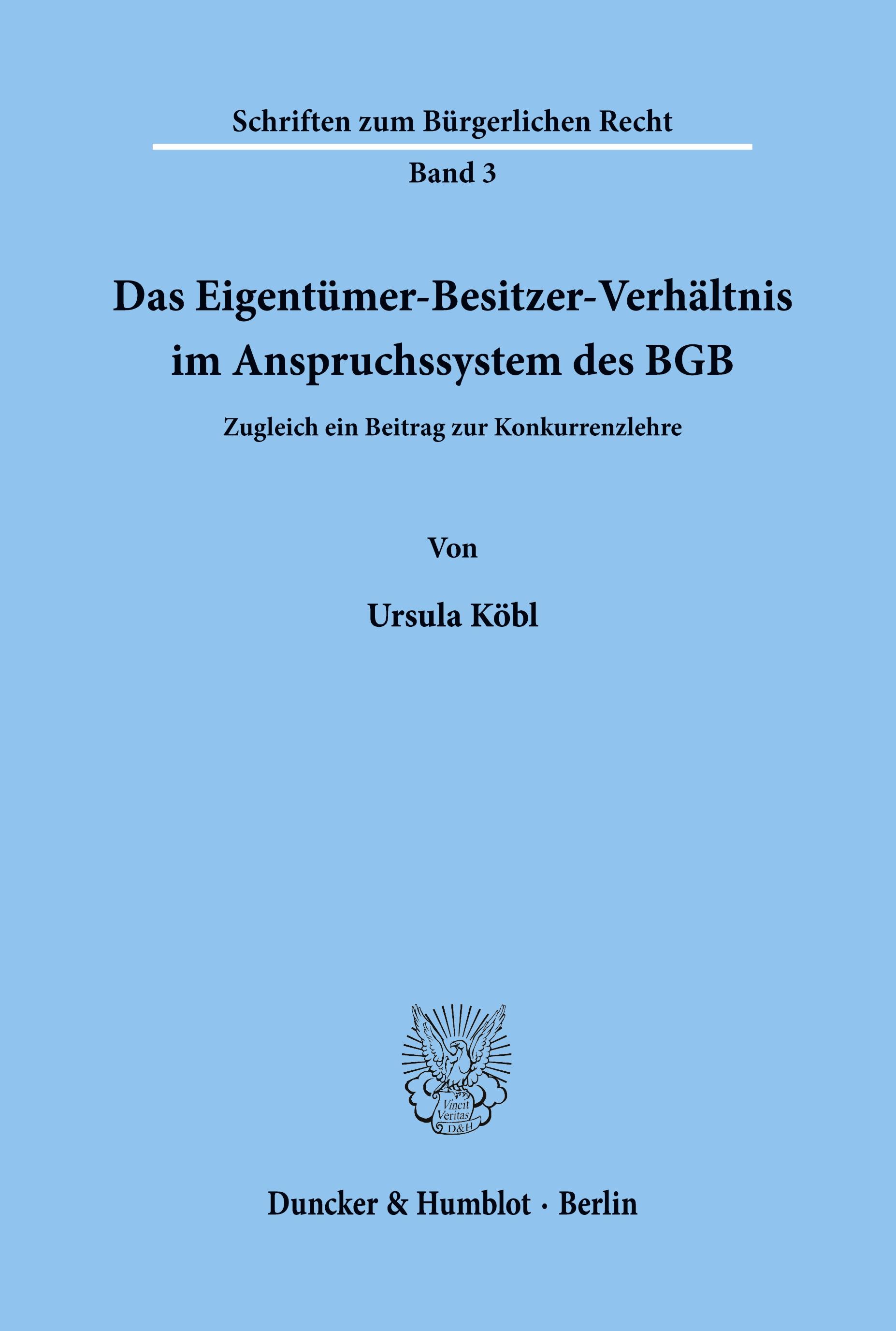 Vorderes Coverbild Das Eigentümer-Besitzer-Verhältnis im Anspruchssystem des BGB.
