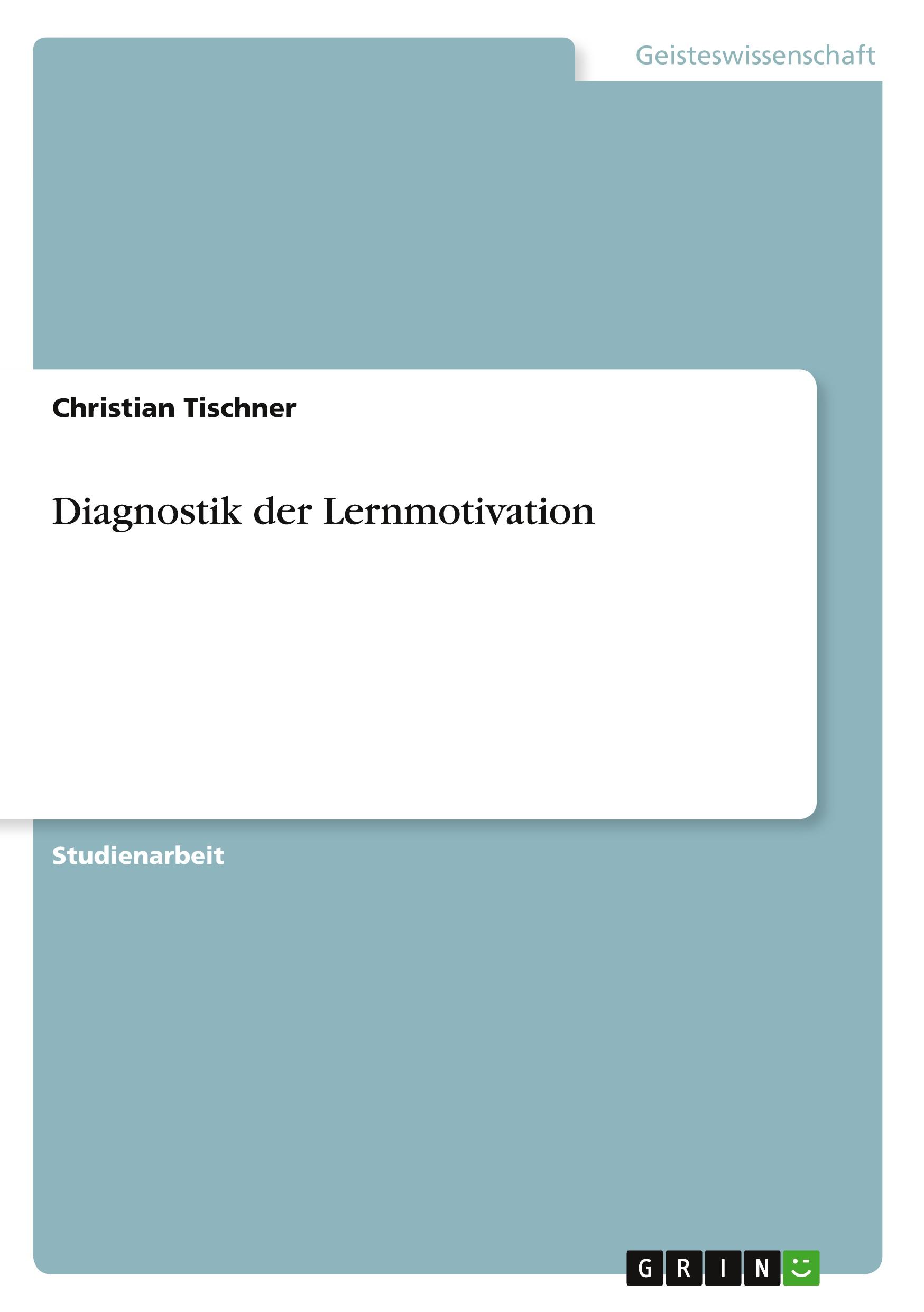 Vorderes Coverbild Diagnostik der Lernmotivation