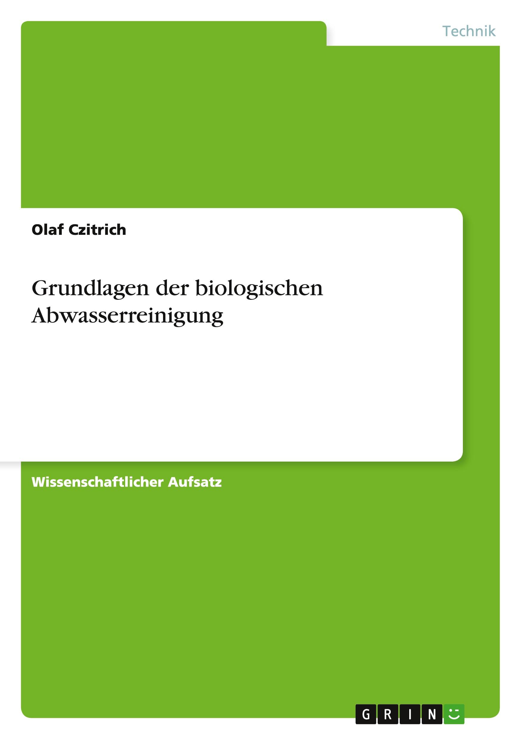 Vorderes Coverbild Grundlagen der biologischen Abwasserreinigung