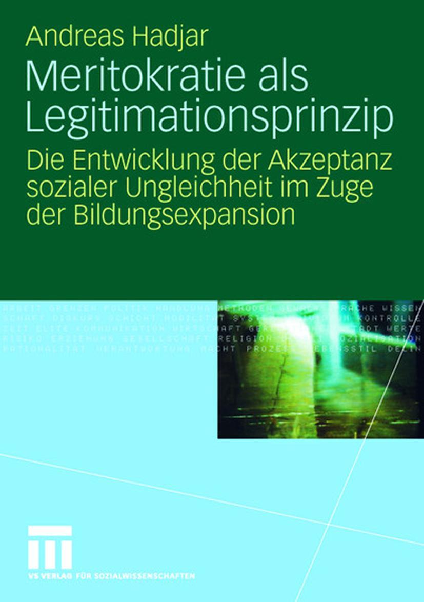 Vorderes Coverbild Meritokratie als Legitimationsprinzip