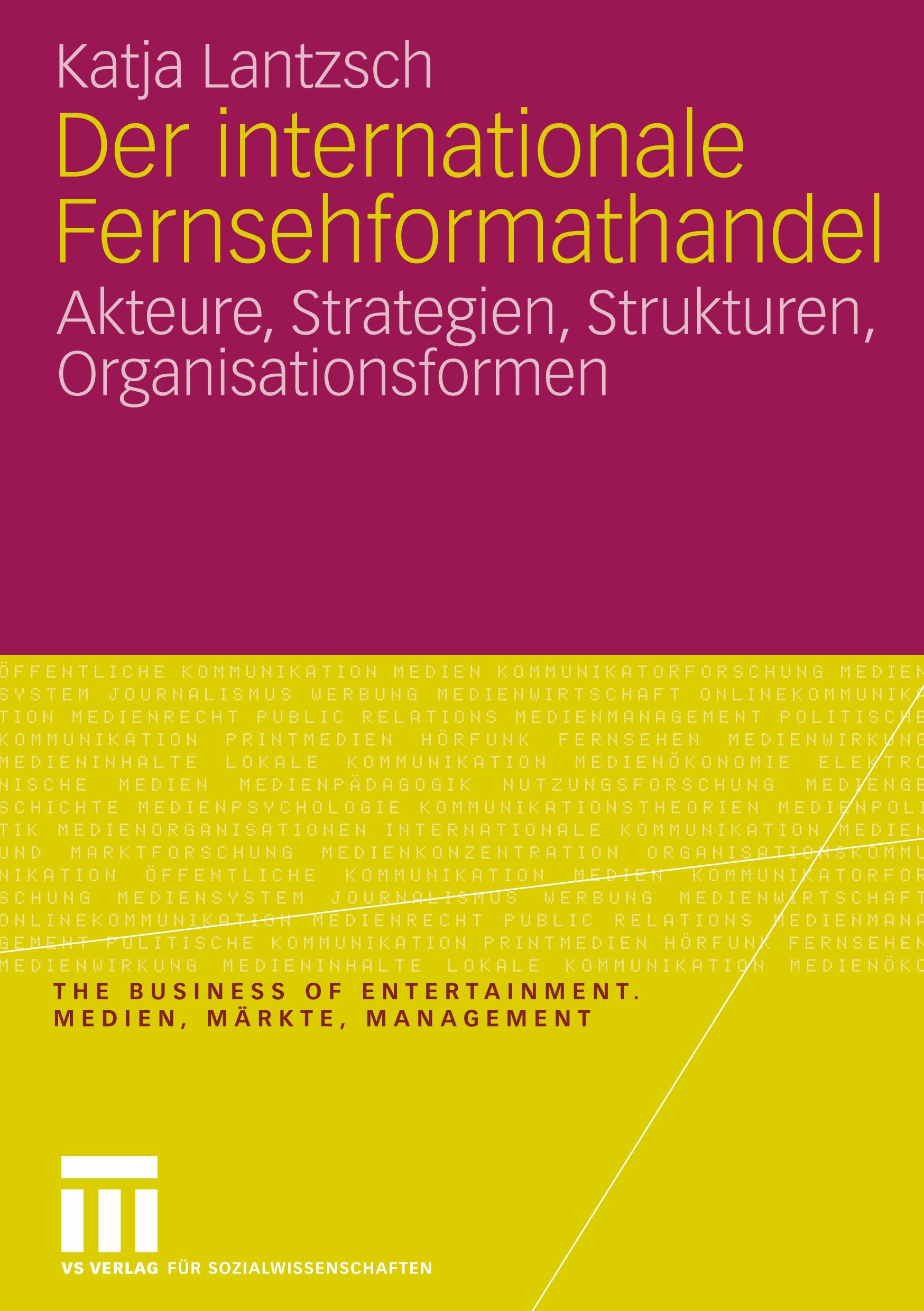 Vorderes Coverbild Der internationale Fernsehformathandel