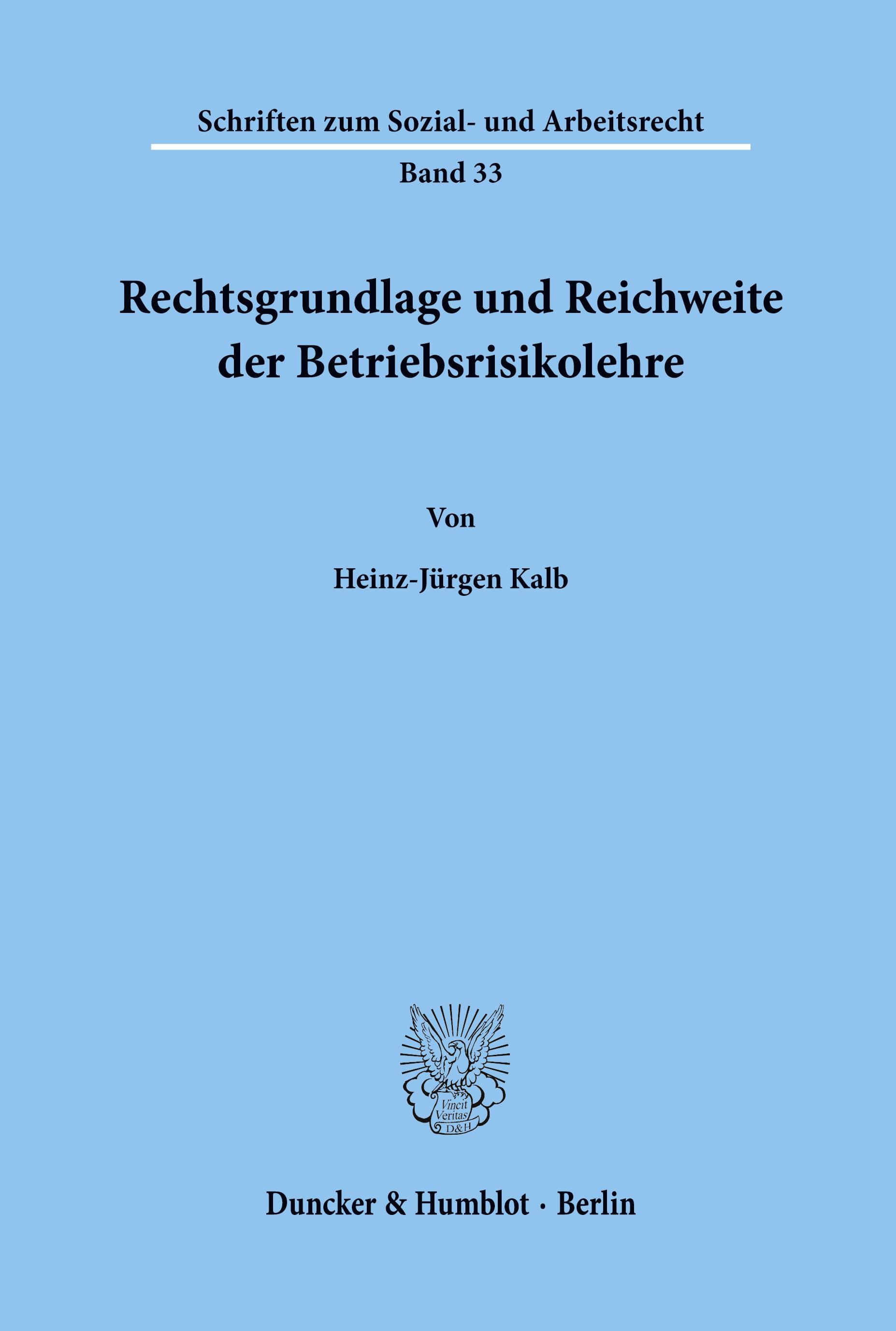 Vorderes Coverbild Rechtsgrundlage und Reichweite der Betriebsrisikolehre.