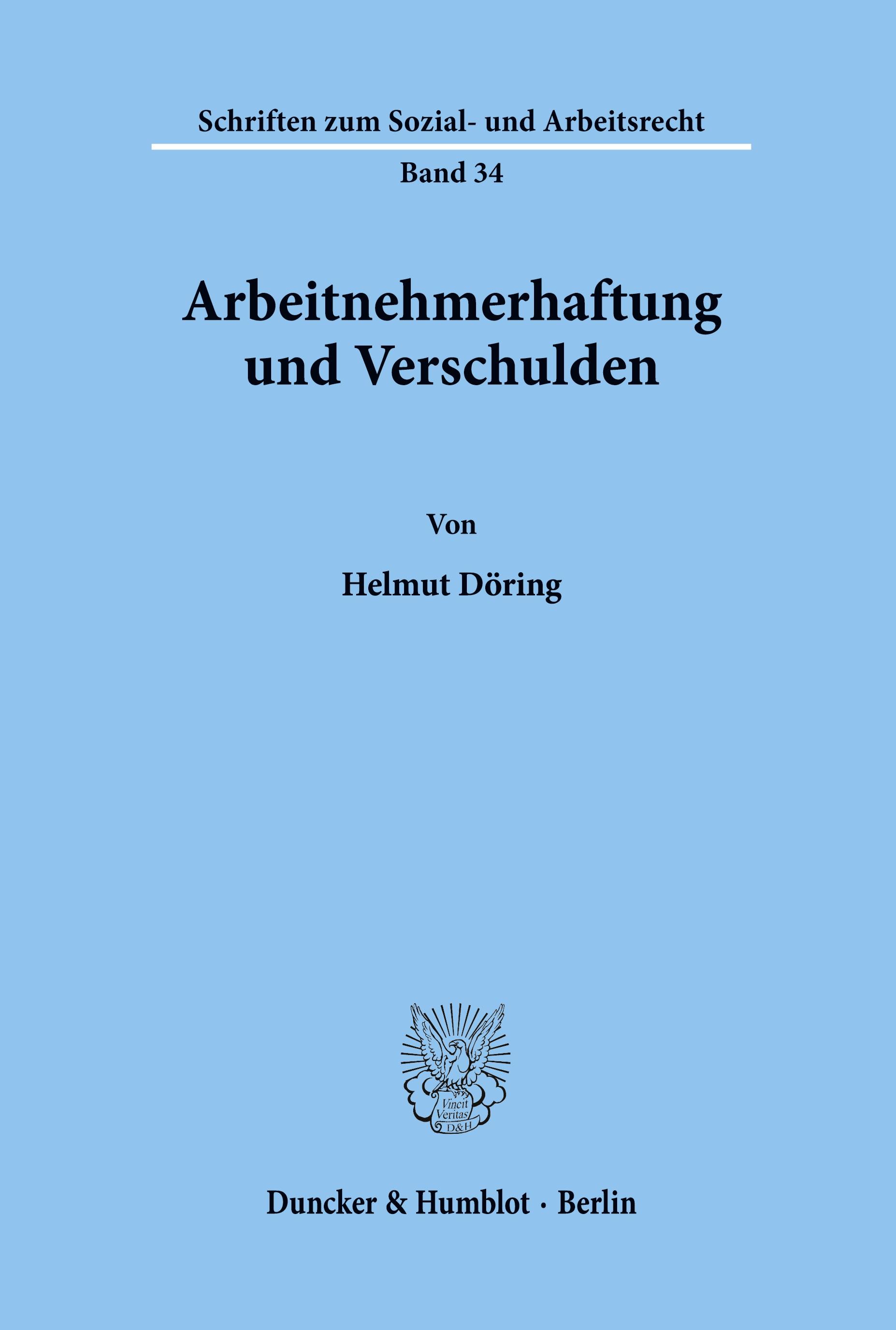 Vorderes Coverbild Arbeitnehmerhaftung und Verschulden.