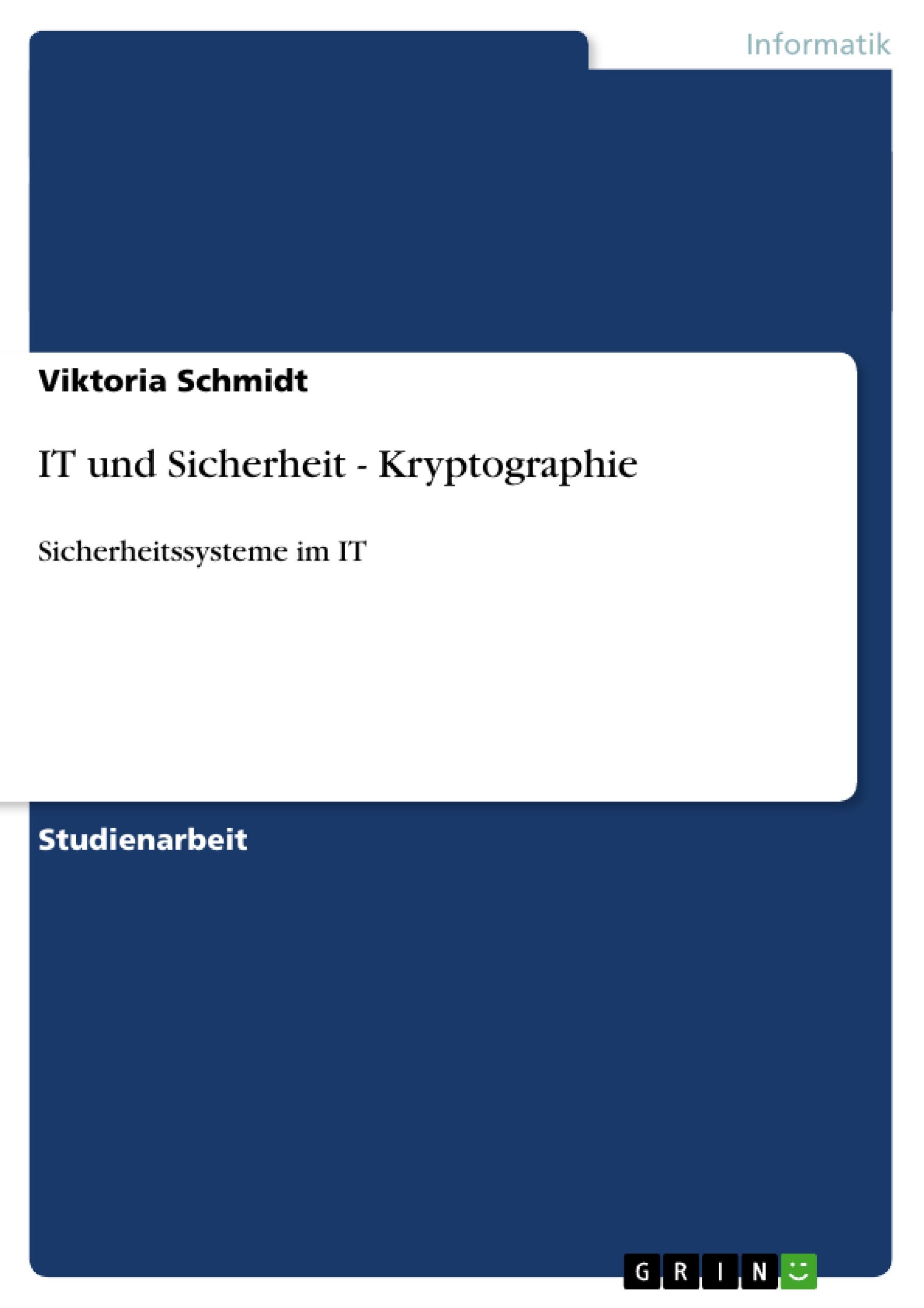Vorderes Coverbild IT und Sicherheit - Kryptographie