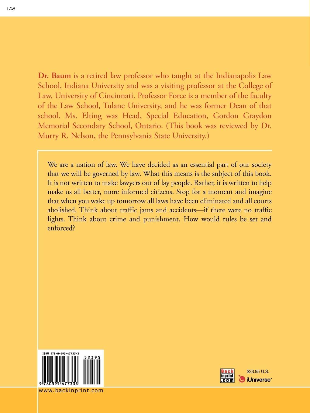 Rückseitencover Introduction to Law
