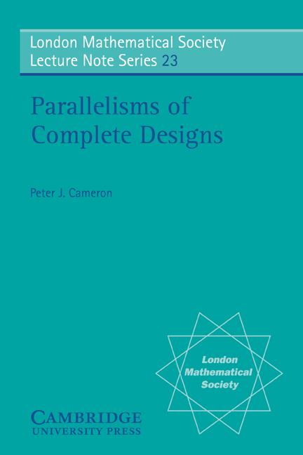 Vorderes Coverbild Parallelisms of Complete Designs