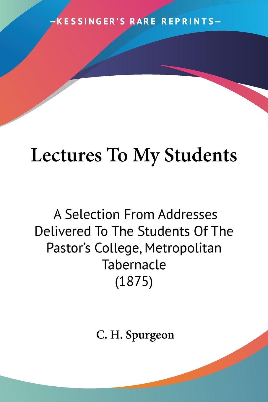 Vorderes Coverbild Lectures To My Students