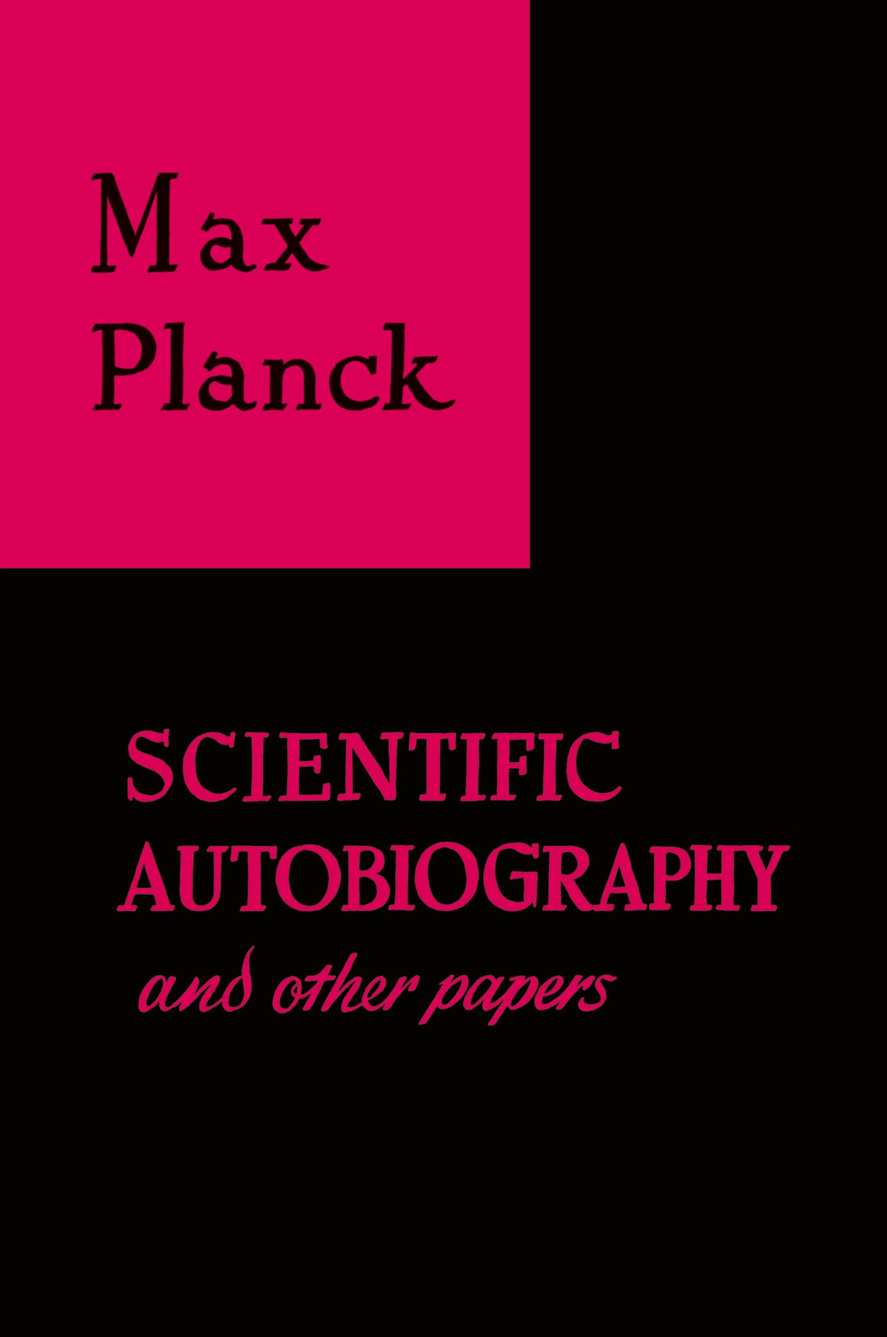 Vorderes Coverbild Scientific Autobiography and Other Papers