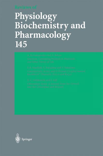 Vorderes Coverbild Reviews of Physiology, Biochemistry and Pharmacology 145