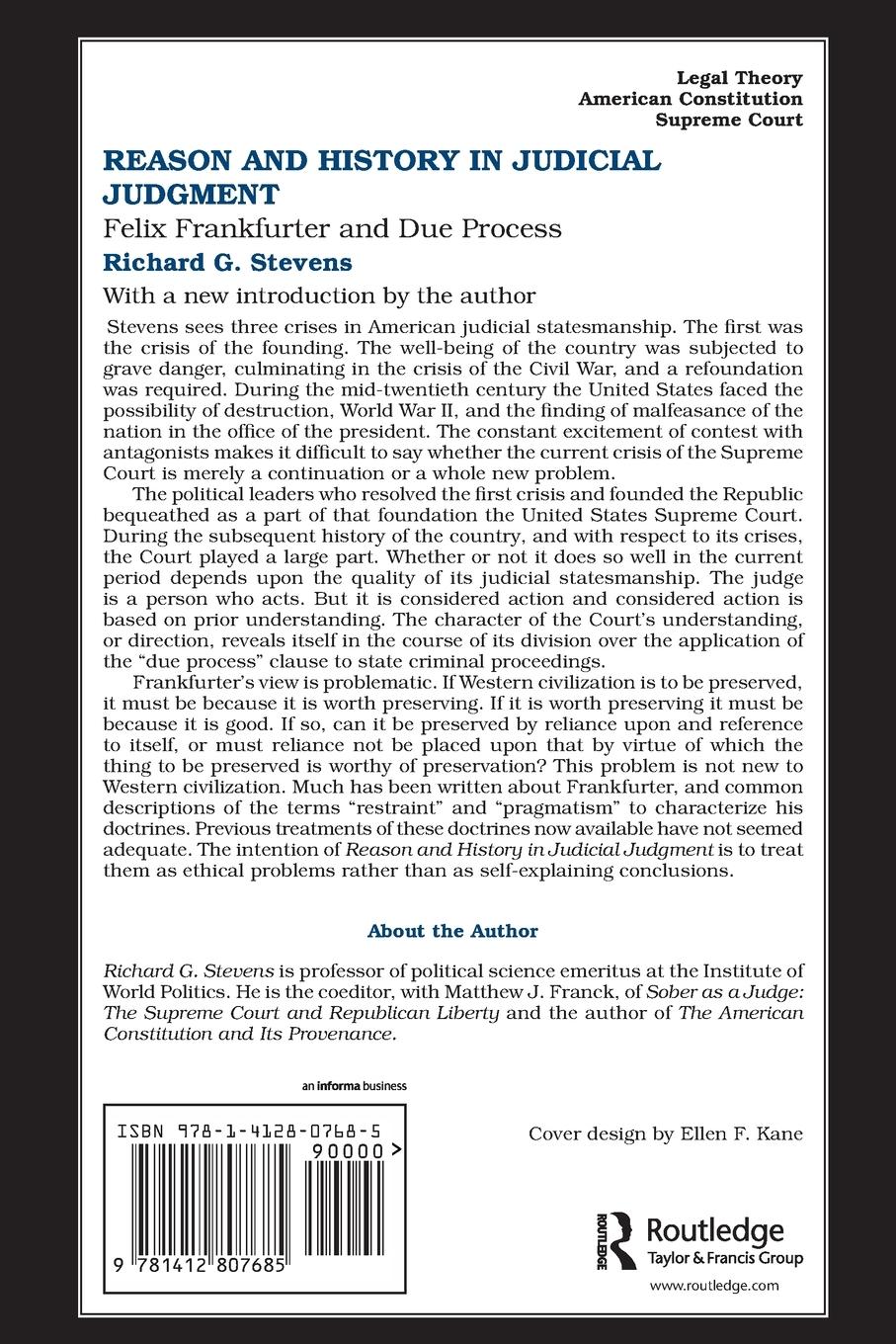 Rückseitencover Reason and History in Judicial Judgment