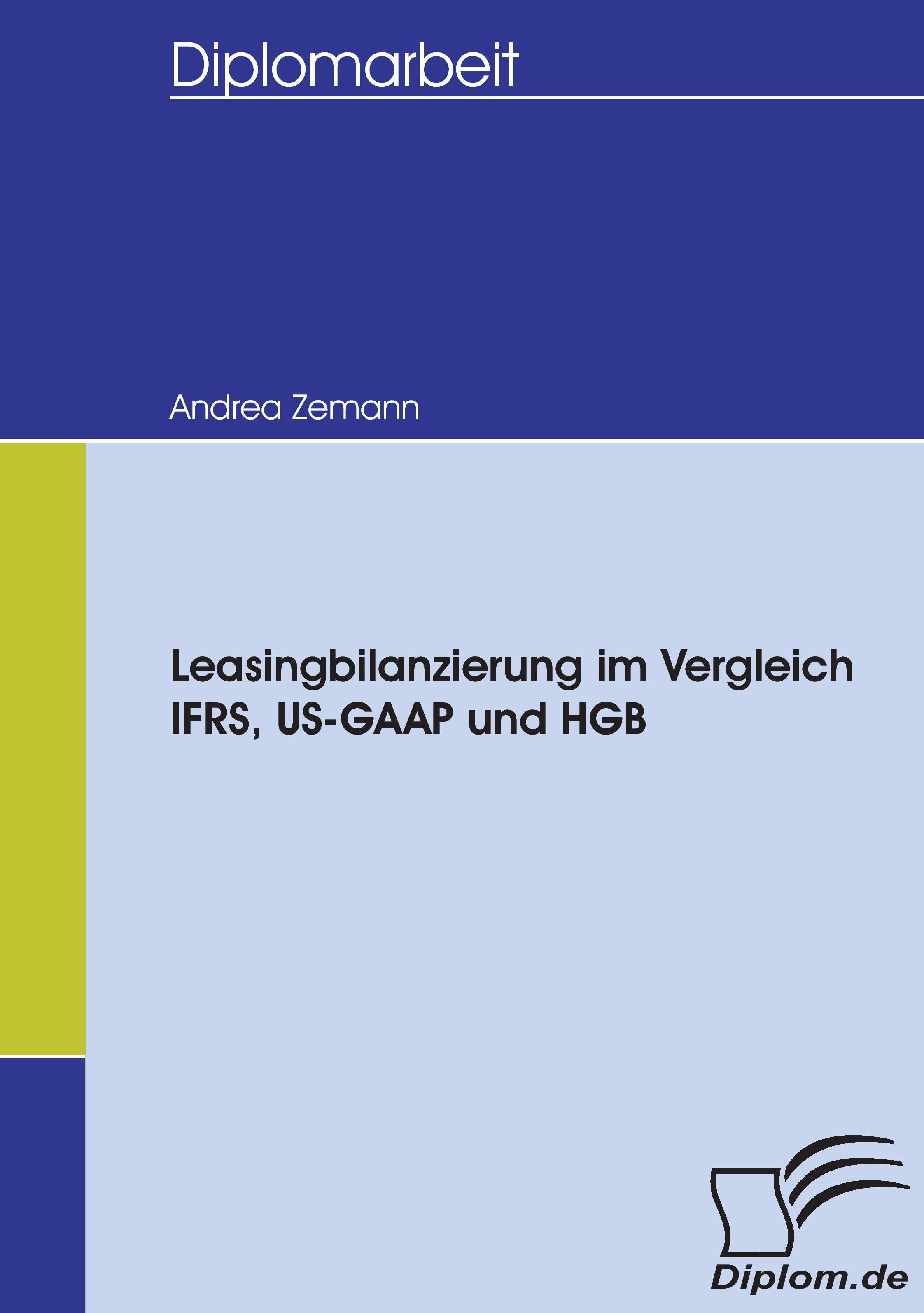 Vorderes Coverbild Leasingbilanzierung im Vergleich IFRS, US-GAAP und HGB
