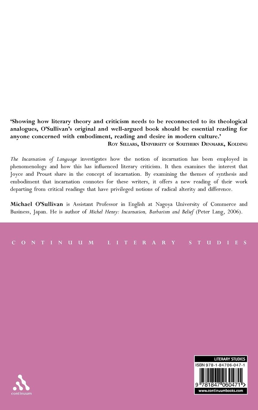 Rückseitencover The Incarnation of Language