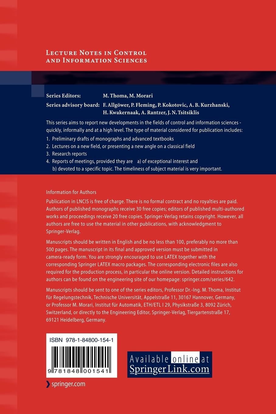 Rückseitencover Recent Advances in Learning and Control