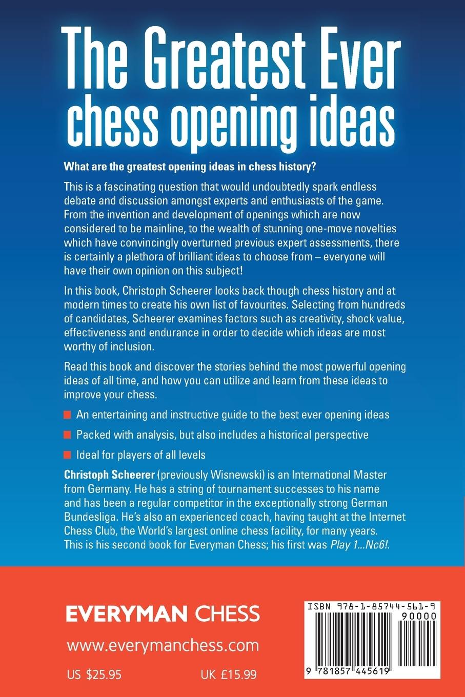Rückseitencover The Greatest Ever Chess Opening Ideas