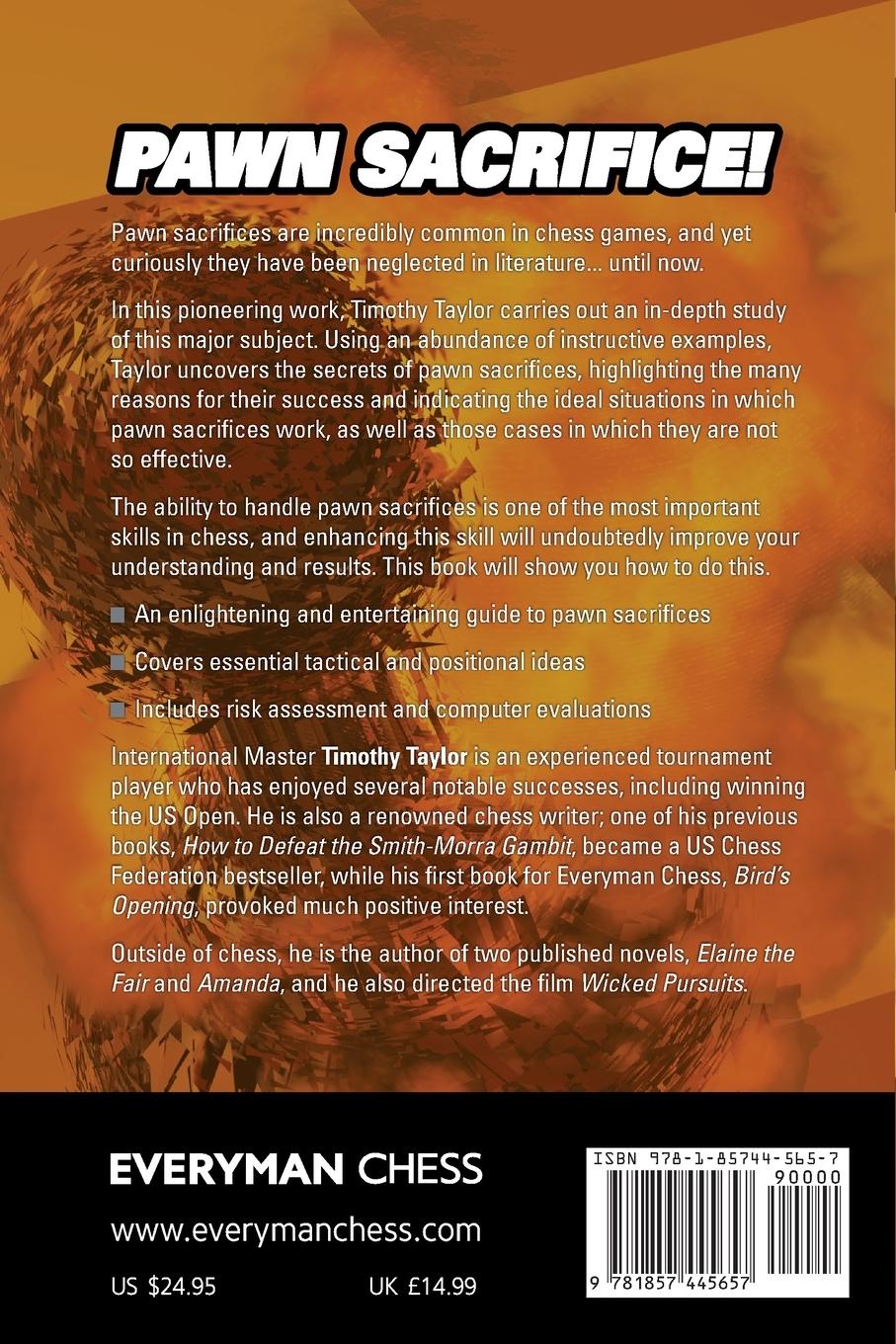 Rückseitencover Pawn Sacrifice! winning at chess the adventurous way