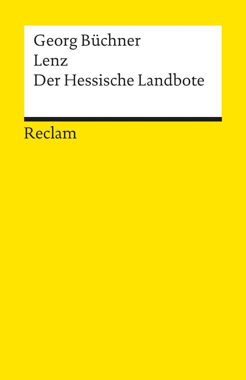Vorderes Coverbild Lenz · Der Hessische Landbote. Textausgabe mit editorischer Notiz und Nachwort