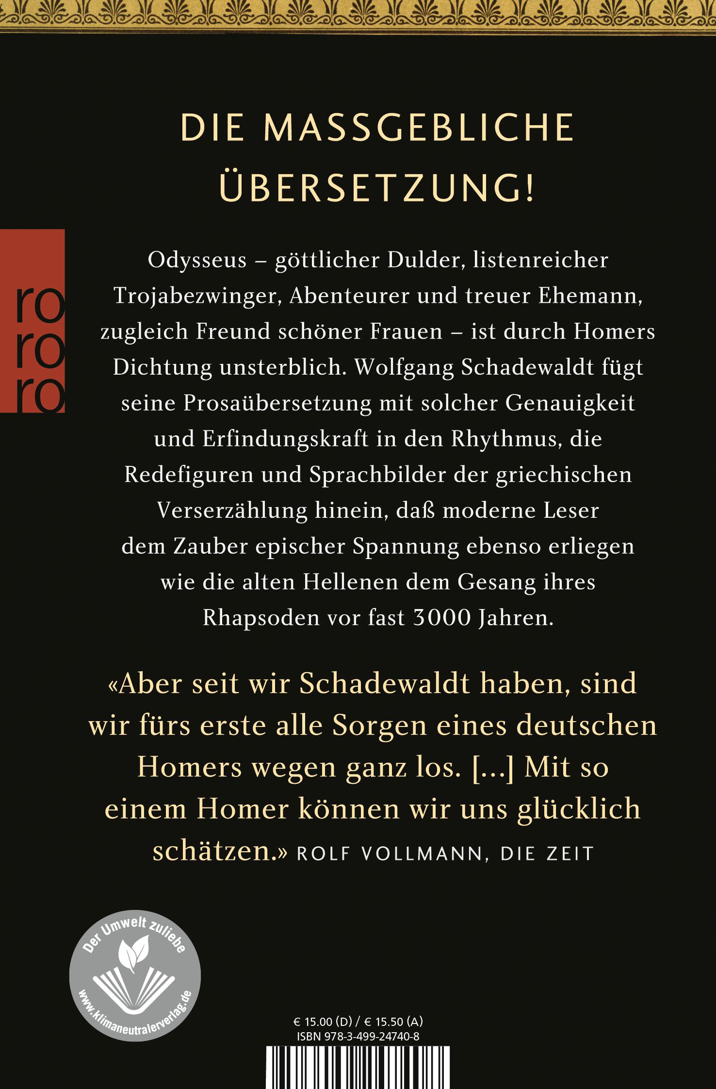 Rückseitencover Die Odyssee