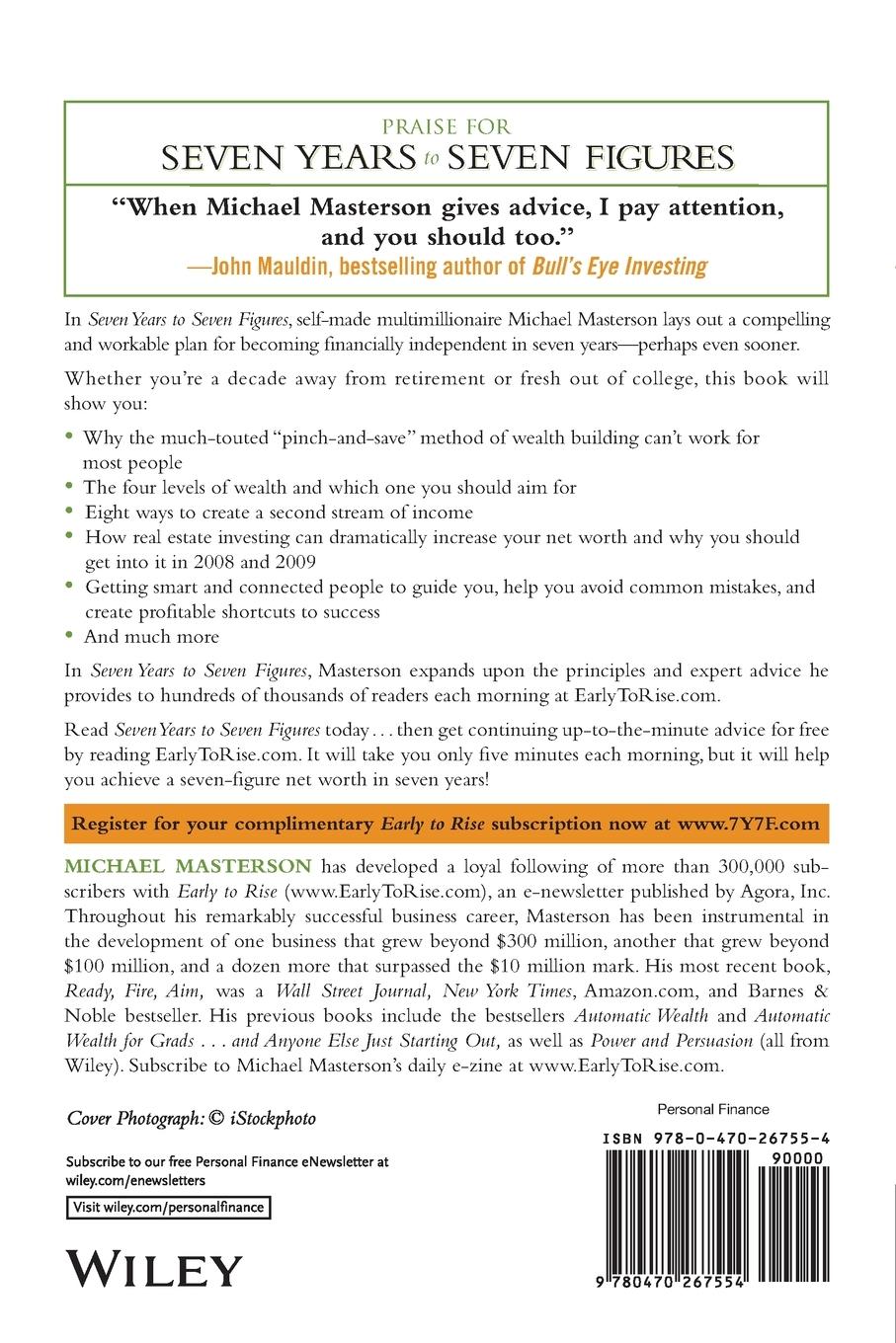 Rückseitencover Seven Years to Seven Figures