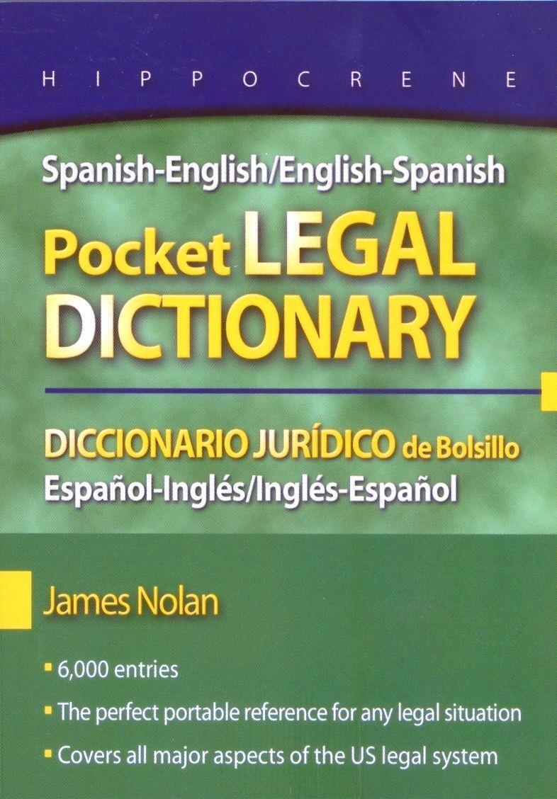 Vorderes Coverbild Spanish-English/English-Spanish Pocket Legal Dictionary/Diccionario Juridico de Bolsillo Espanol-Ingles/Ingles-Espanol