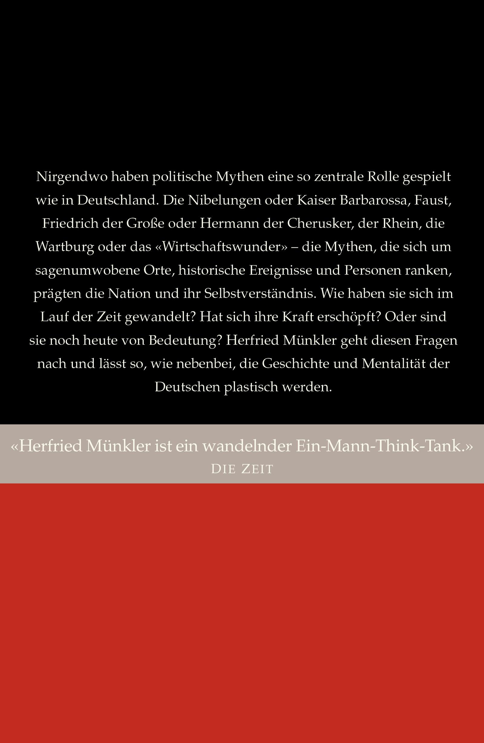 Rückseitencover Die Deutschen und ihre Mythen